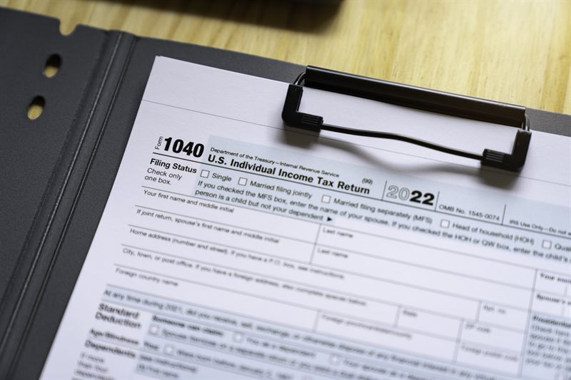 IRS Form 1040 individual income tax return